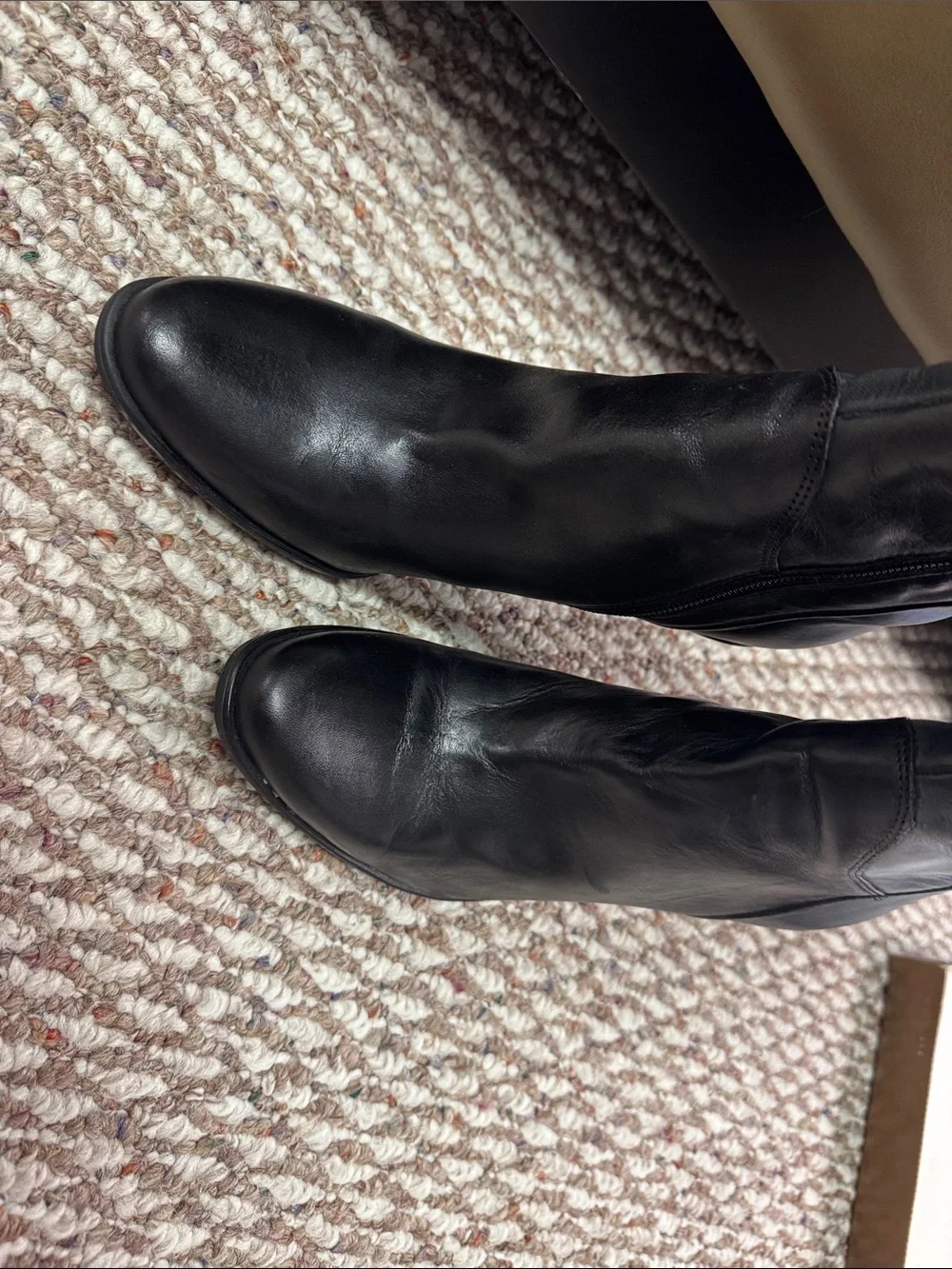 NWOT Audrey Brooke Black Over-the-Knee Leather Boots